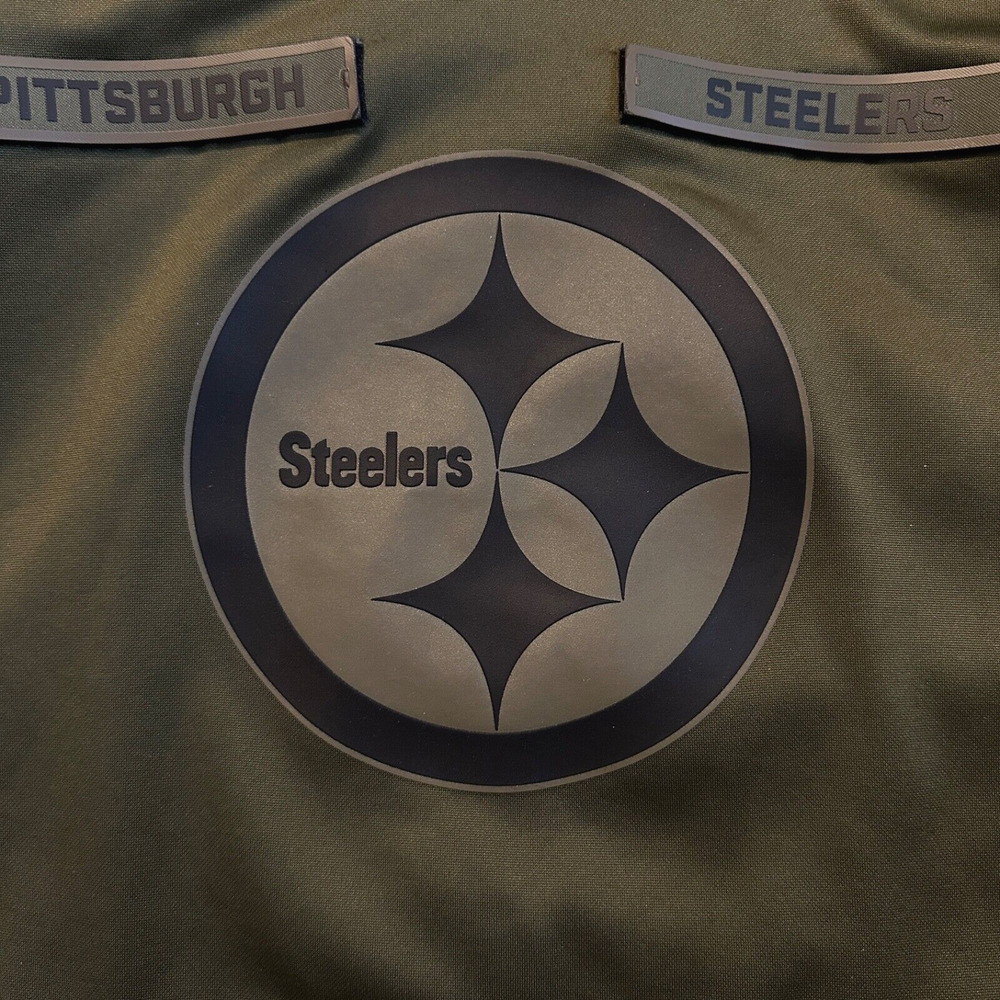 Nike NFL Steelers Salute to Service Olive Therma Pullover Hoodie Youth L 14/16 - Picture 6 of 16